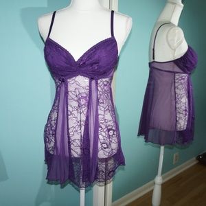 Lingerie Fredericks purple medium baby doll